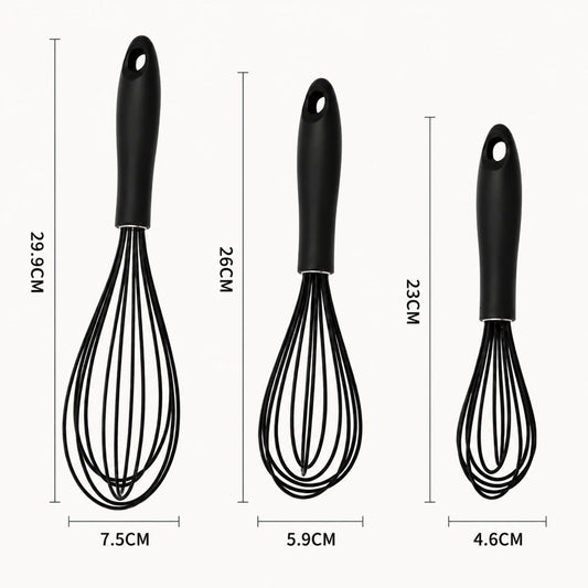 Silicone Coated Balloon Whisks, Set of 3 in 9, 10 and 12 Inch - Image 2