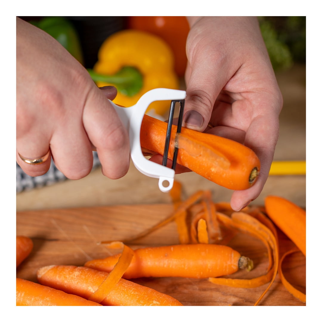 Y Shaped Vegetable Peeler Set of 2, Razor Sharp Carbon Steel Blade - Image 6