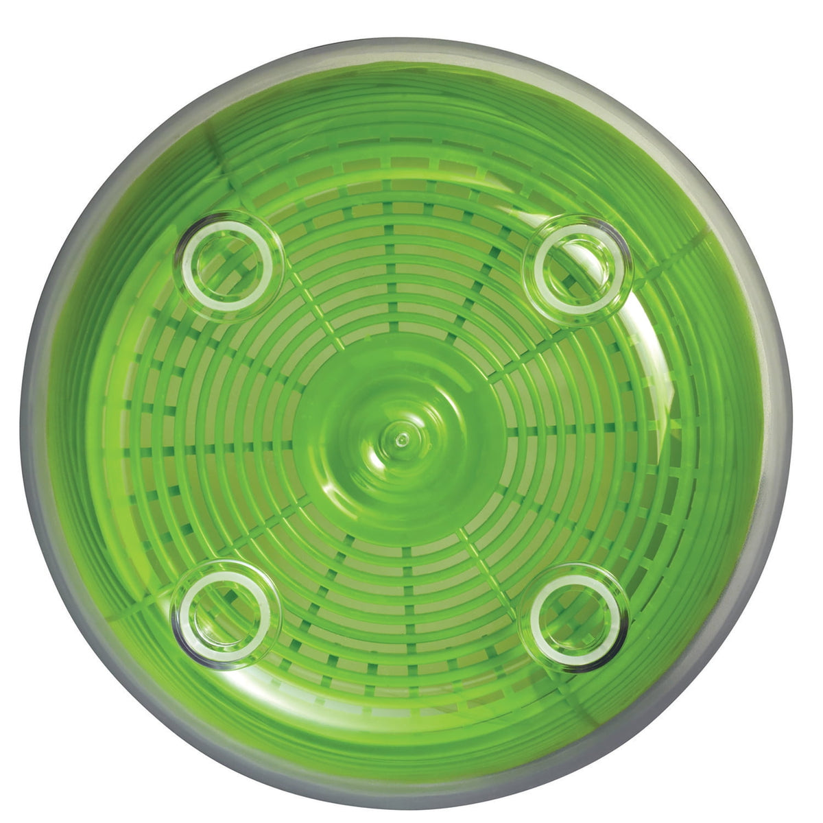 Push Button Salad Spinner, 5 Quart Bowl in Green and White - Image 6