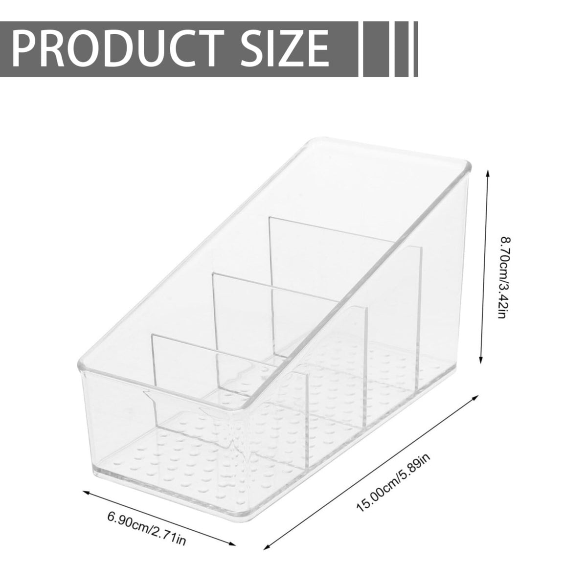Clear Tea Bag Organizer with Divider for Sugar and Coffee Packets - Image 2