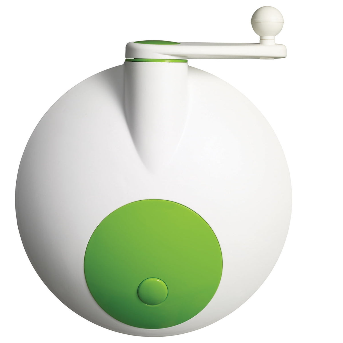 Push Button Salad Spinner, 5 Quart Bowl in Green and White - Image 3