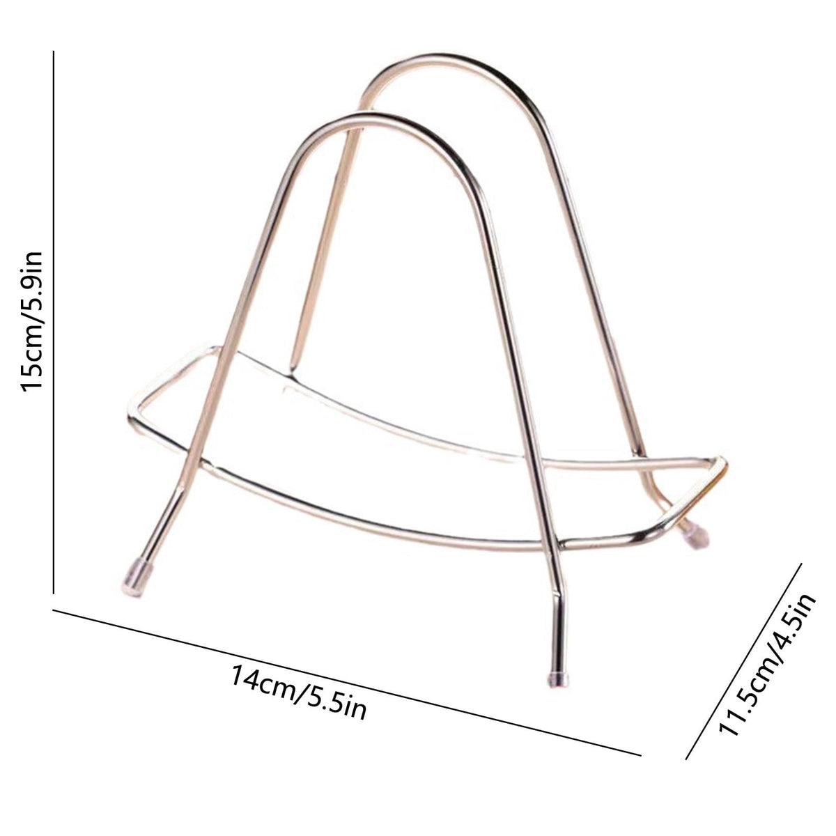 Stainless Steel Cutting Board and Pot Lid Rack, Triangle Stand - Image 3