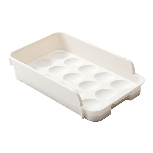 Stackable Egg Holder for the Fridge, 15 Grid Storage Tray