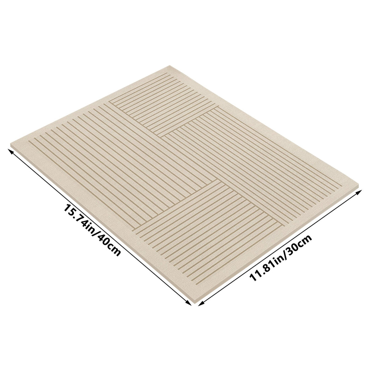 Stone Dish Drying Mat, 15.7 x 11.8 Inch Absorbent Diatomite Pad - Image 3