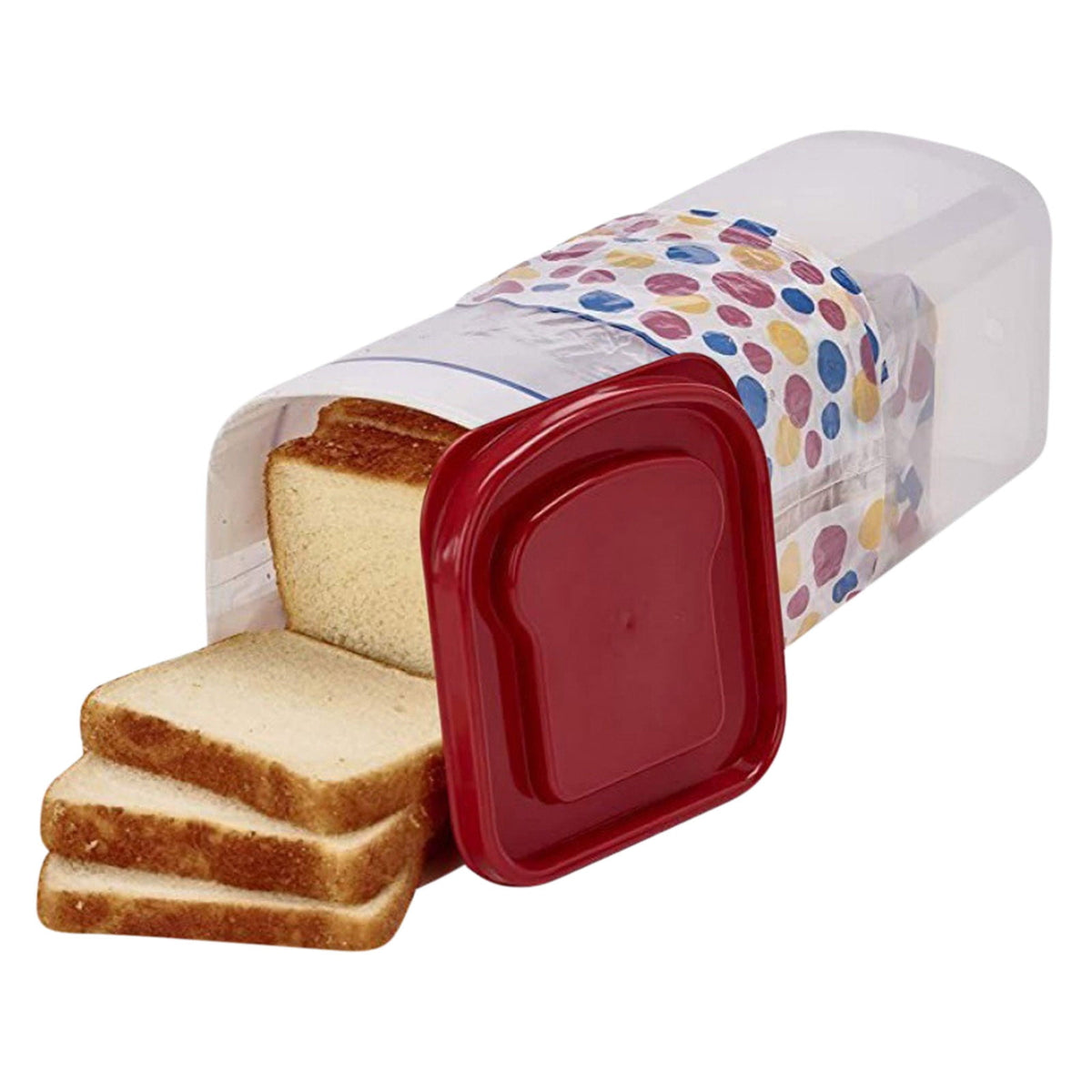 Bread Box with Airtight Lid, Plastic Loaf Keeper in White - Image 5