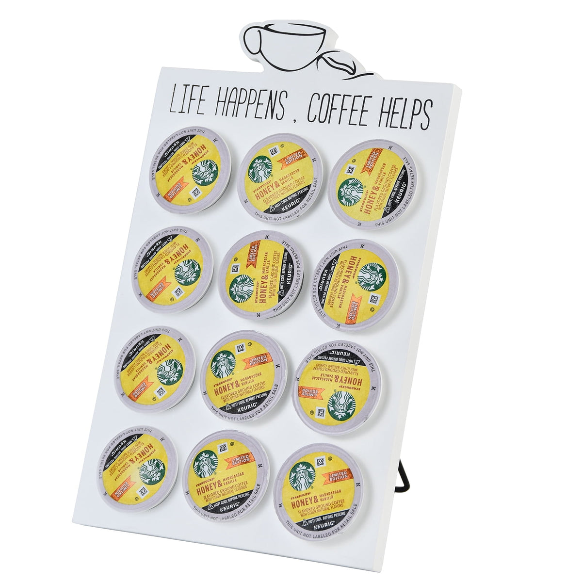 Wooden Coffee Pod Holder for the Counter, Holds 12 Single Serve Pods - Image 4