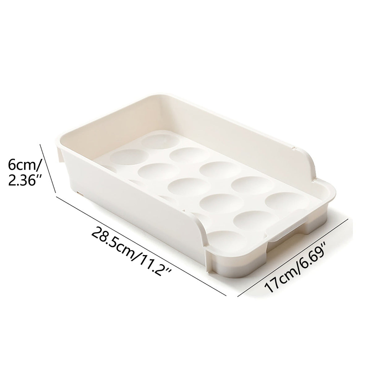 Stackable Egg Holder for the Fridge, 15 Grid Storage Tray - Image 3