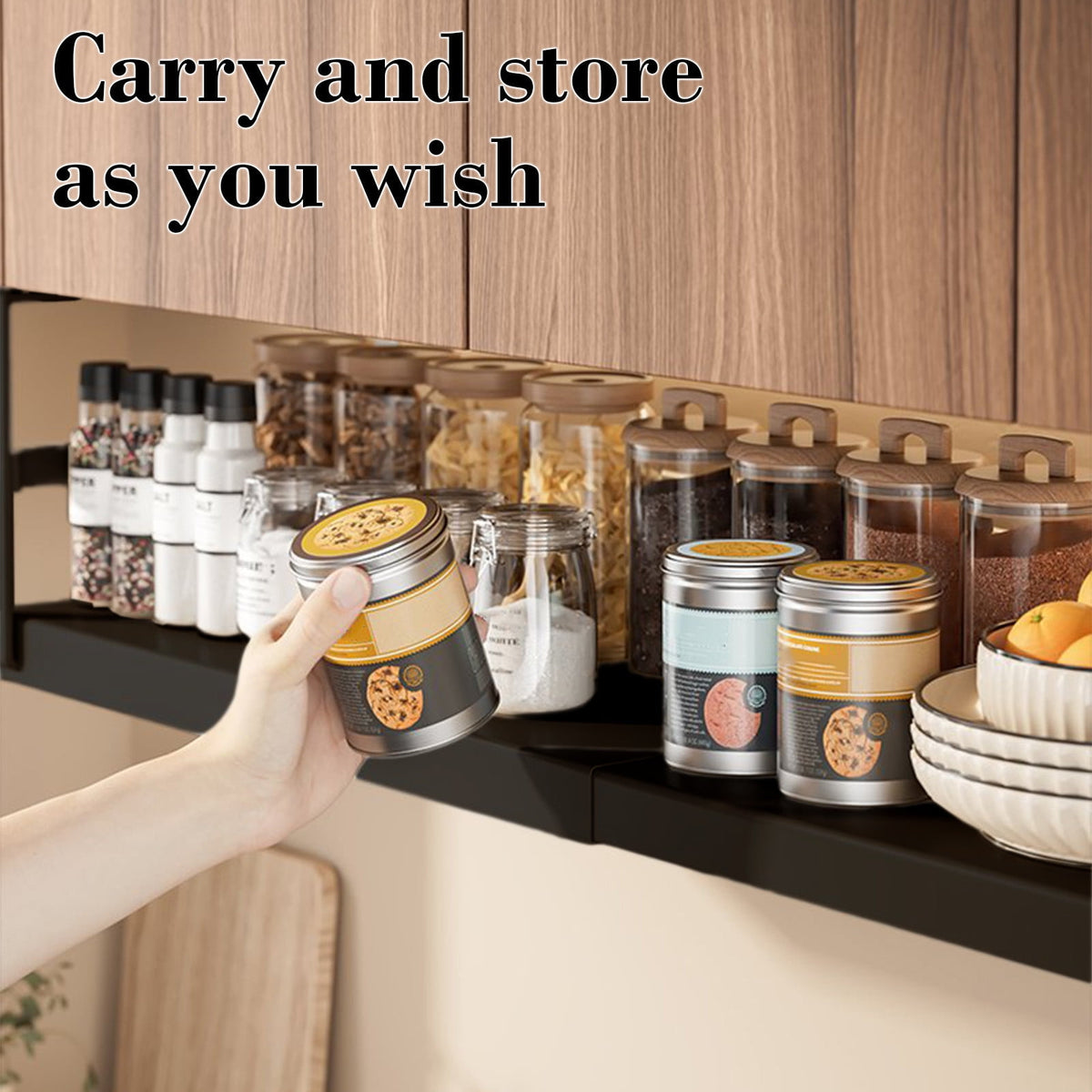 Telescopic Under Shelf Basket, Expandable Steel Cupboard Rack - Image 5