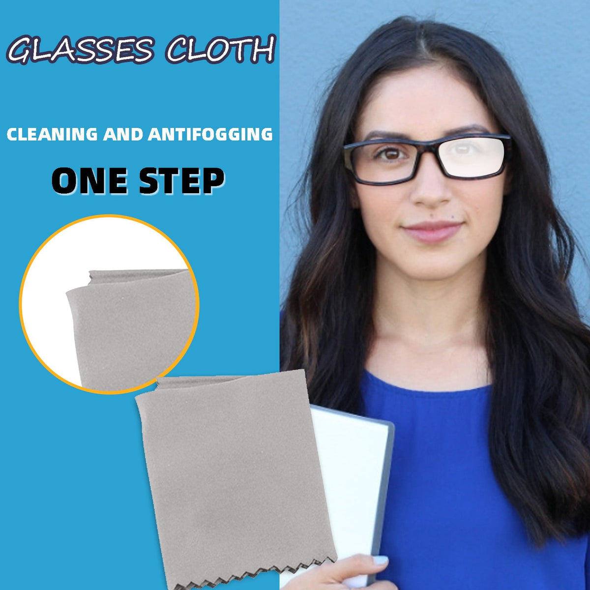 Anti Fog Microfiber Cleaning Cloth for Glasses, Lenses and Screens - Image 2