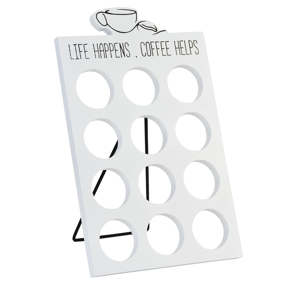 Wooden Coffee Pod Holder for the Counter, Holds 12 Single Serve Pods - Image 3