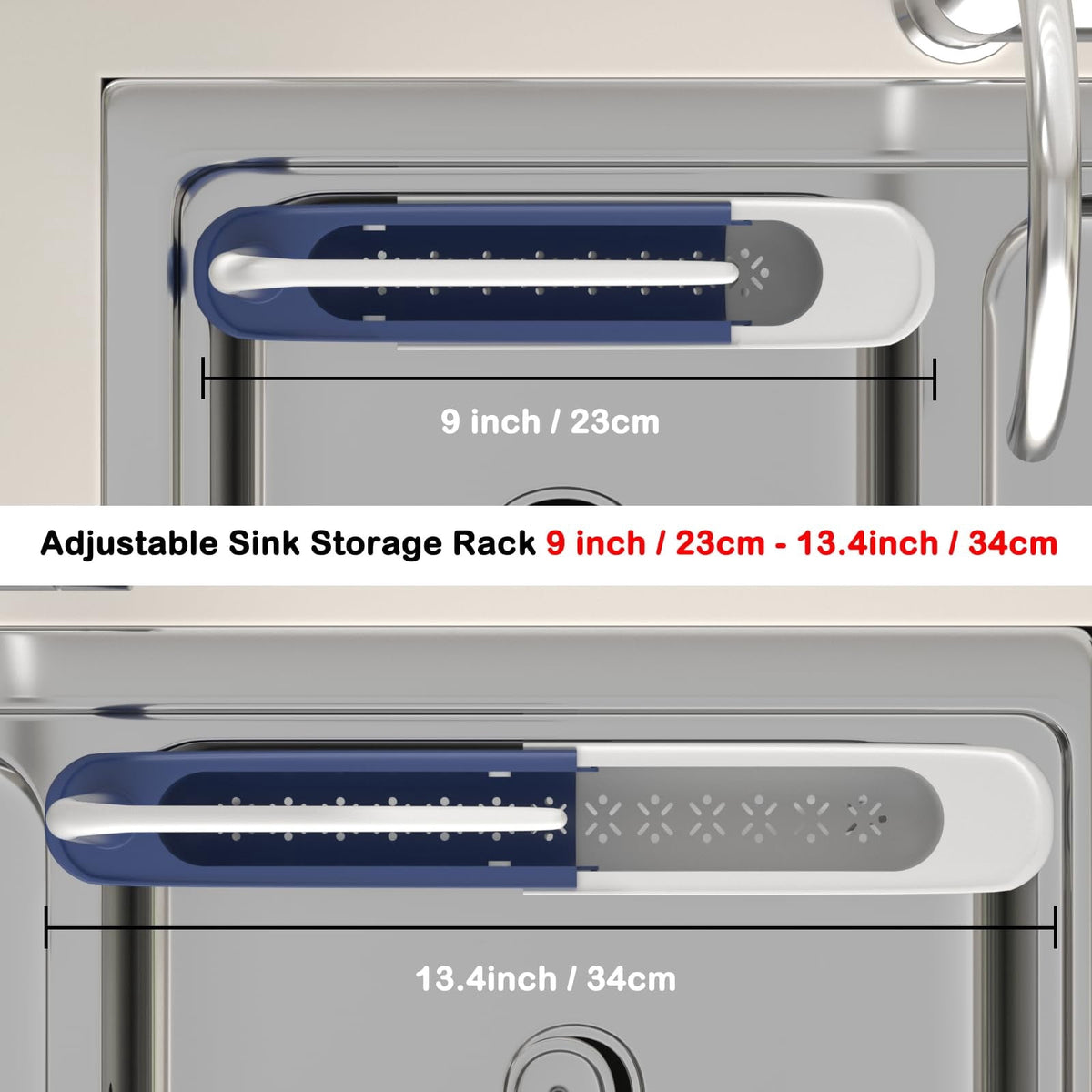 Expandable Sink Caddy with Adjustable Arm for Sponges and Brushes - Image 5