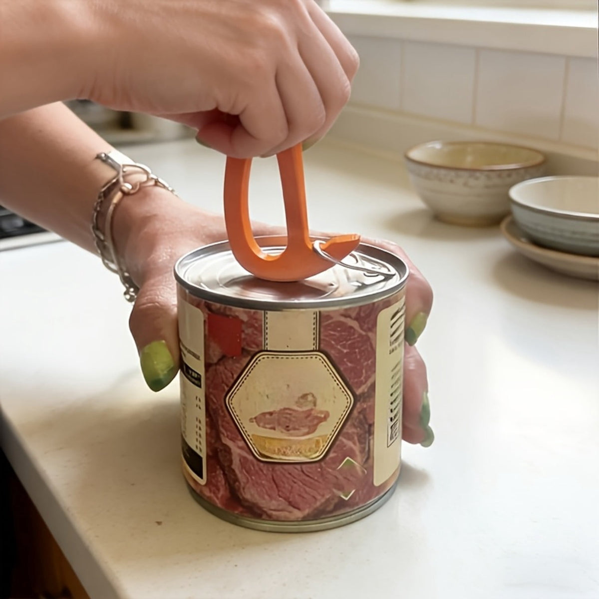 Manual Can Opener, 2 Pack with Non-Slip Ergonomic Grip - Image 4