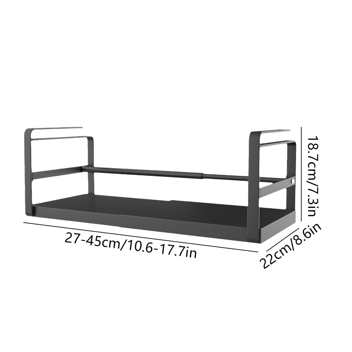 Telescopic Under Shelf Basket, Expandable Steel Cupboard Rack - Image 3