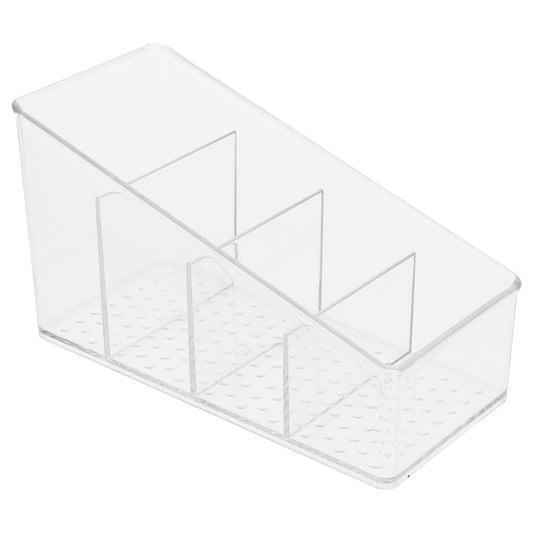 Clear Tea Bag Organizer with Divider for Sugar and Coffee Packets