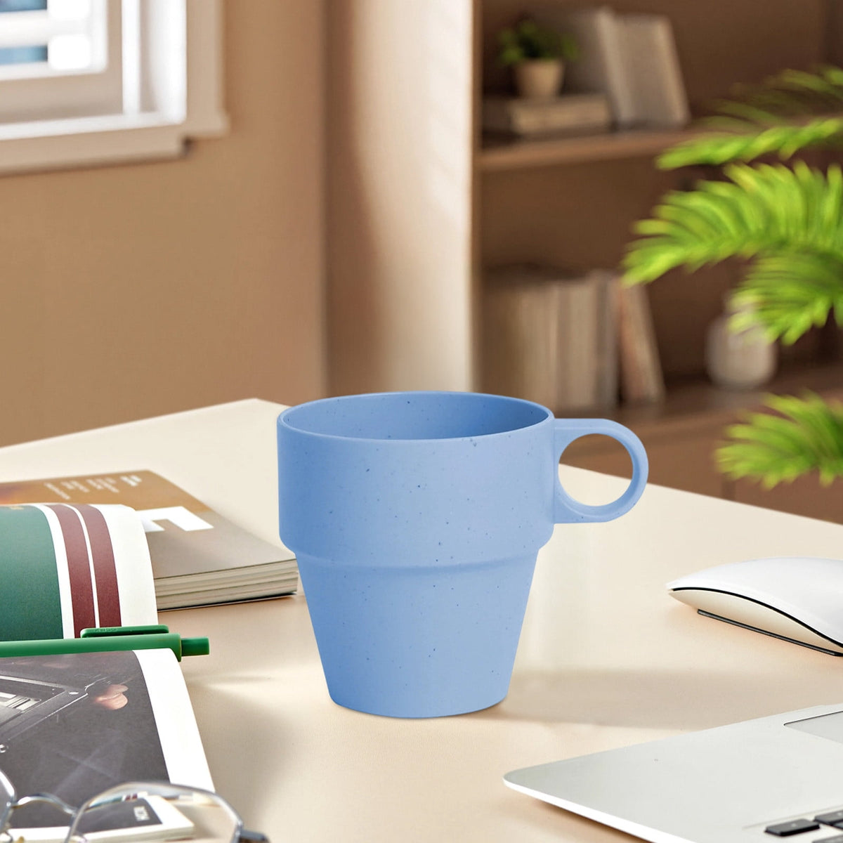 Double Wall Insulated Mug with Lid and Handle, Microwave Safe - Image 6