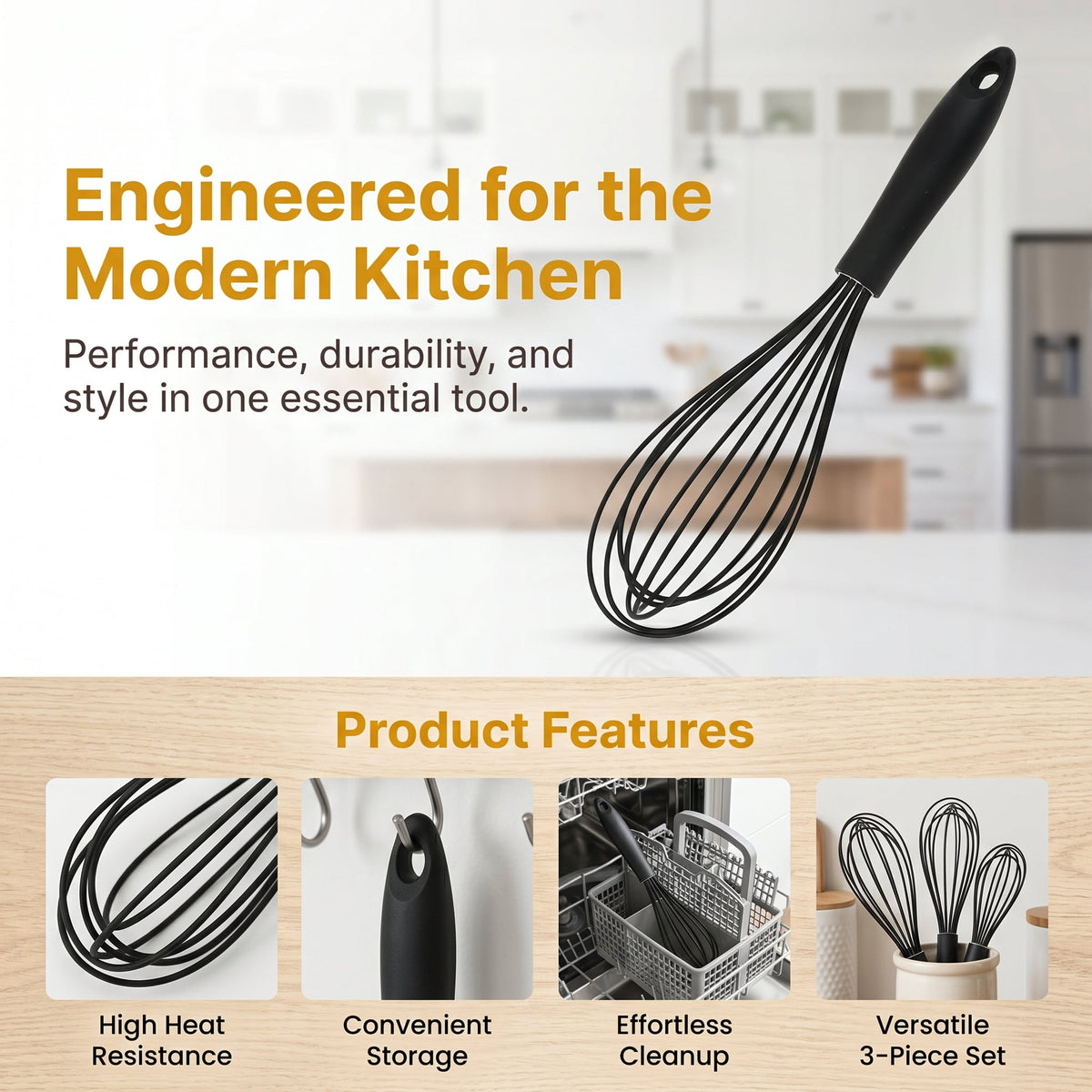 Silicone Coated Balloon Whisks, Set of 3 in 9, 10 and 12 Inch - Image 5