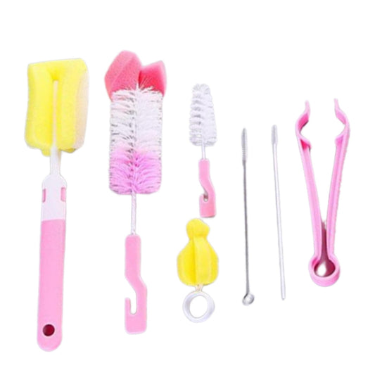 Baby Bottle Brush Kit, 7 Piece Set with Nipple and Straw Cleaners