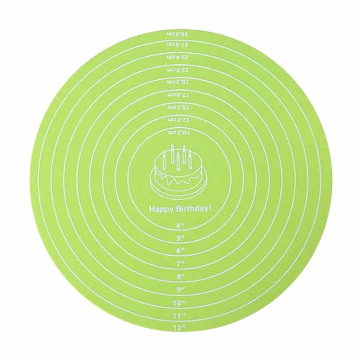 Round Silicone Baking Mat, 12 Inch with Rolling Measurements