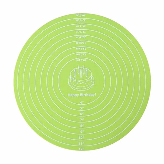 Round Silicone Baking Mat, 12 Inch with Rolling Measurements