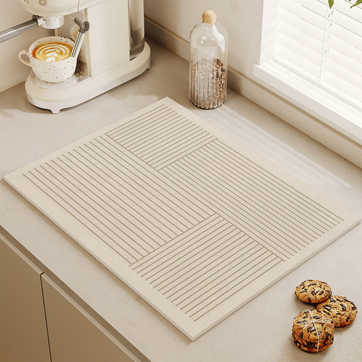 Stone Dish Drying Mat, 15.7 x 11.8 Inch Absorbent Diatomite Pad - Image 2