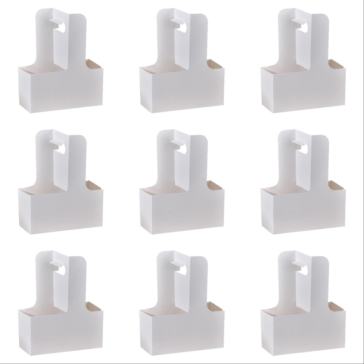 Paper Drink Carrier with Handle, 2 Cup Coffee Cup Holder Tray