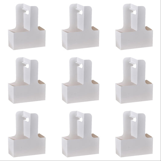 Paper Drink Carrier with Handle, 2 Cup Coffee Cup Holder Tray