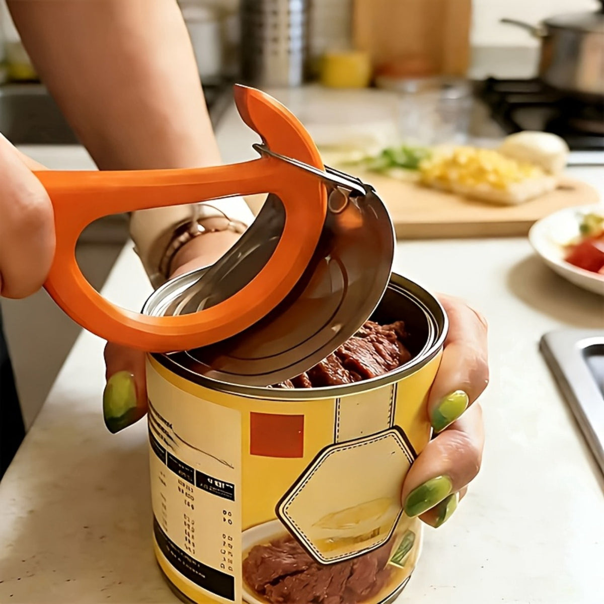 Manual Can Opener, 2 Pack with Non-Slip Ergonomic Grip - Image 3