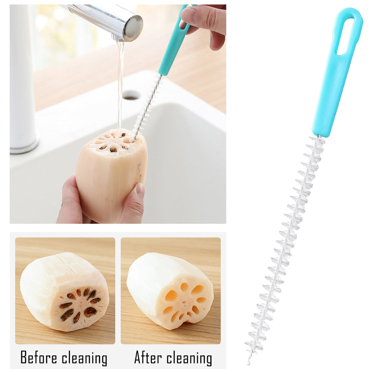 Straw Cleaning Brush, 7.8 Inch Slim Brush for Tumblers and Bottles - Image 2