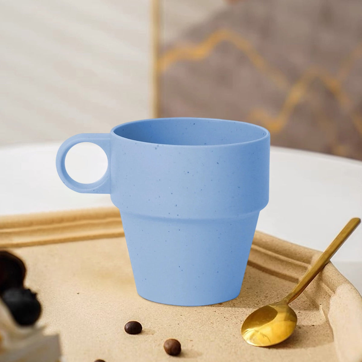 Double Wall Insulated Mug with Lid and Handle, Microwave Safe - Image 2