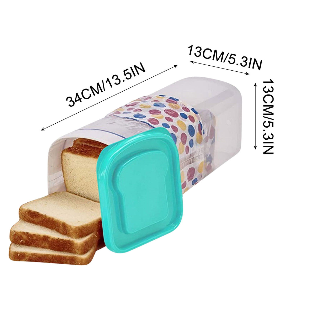 Bread Box with Airtight Lid, Plastic Loaf Keeper in White - Image 3