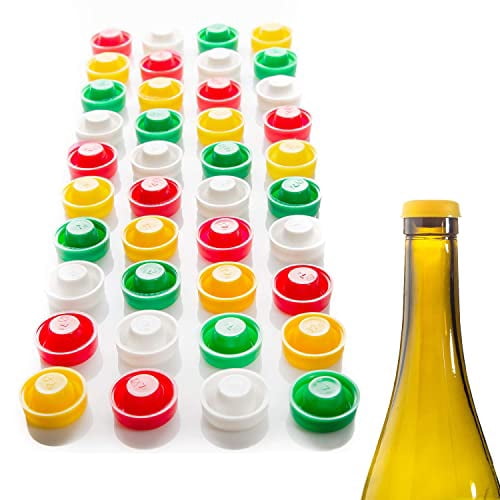 Reusable Bottle Stoppers, 40 Pack in Four Colours for Wine and Soda - Image 5