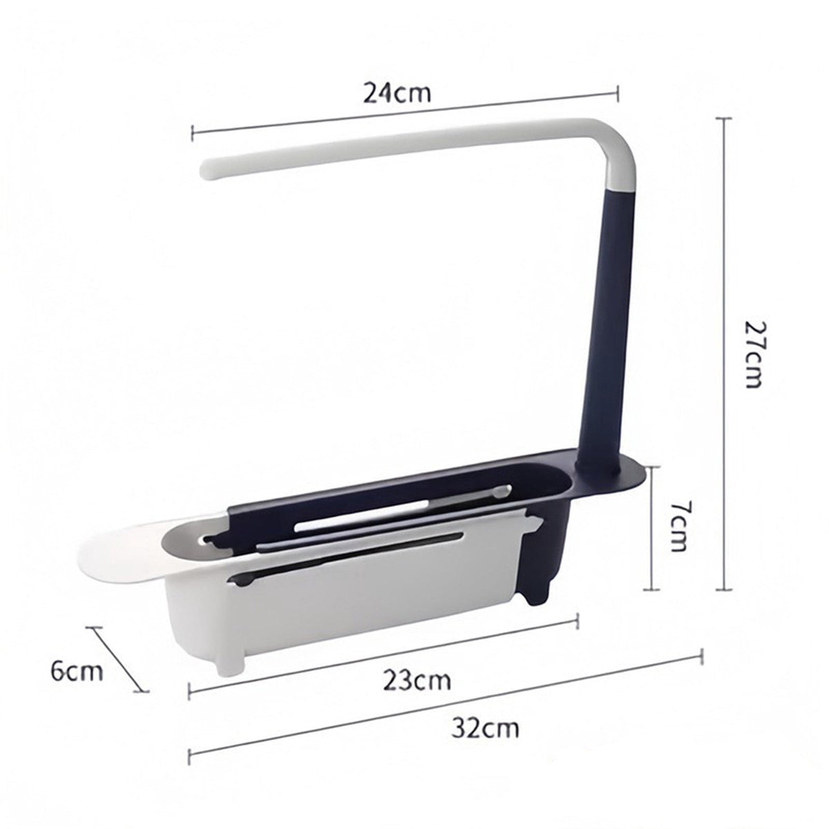 Expandable Sink Caddy with Adjustable Arm for Sponges and Brushes - Image 3