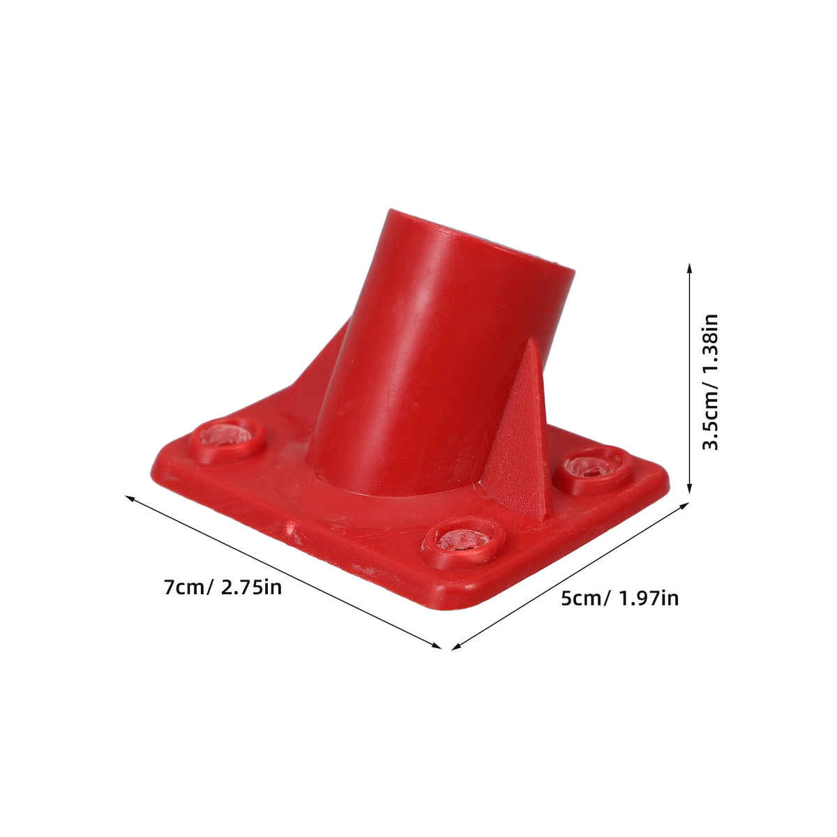 Floor Brush Connector, Red Plastic Joint for Scrub Brush Handles - Image 2