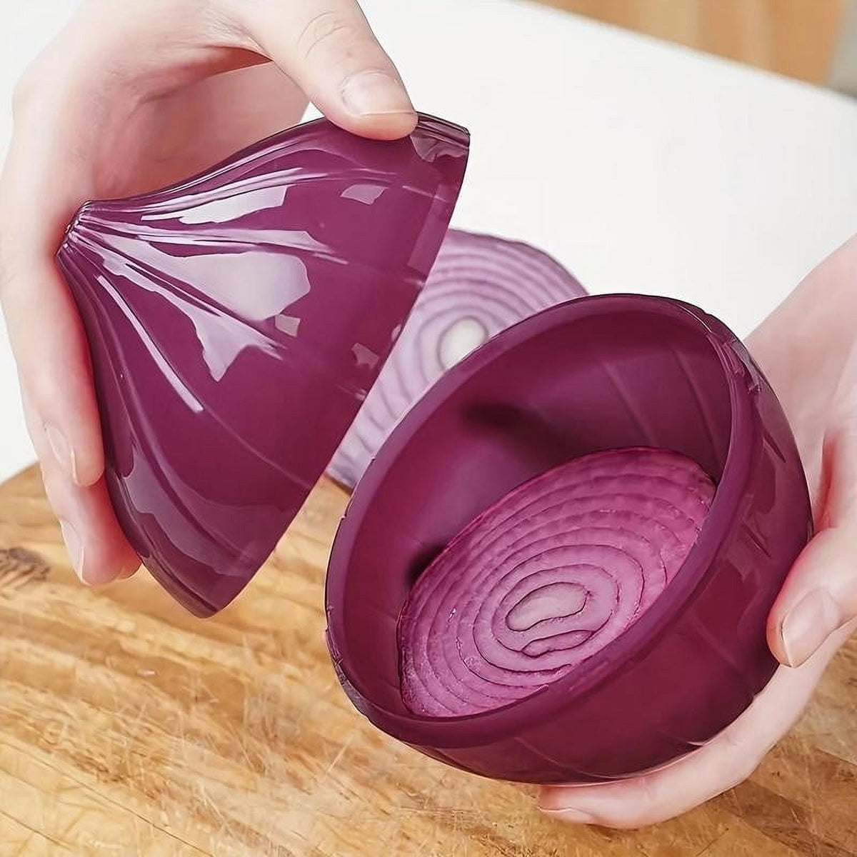 Onion and Vegetable Keeper with Clear Lid for the Fridge - Image 2