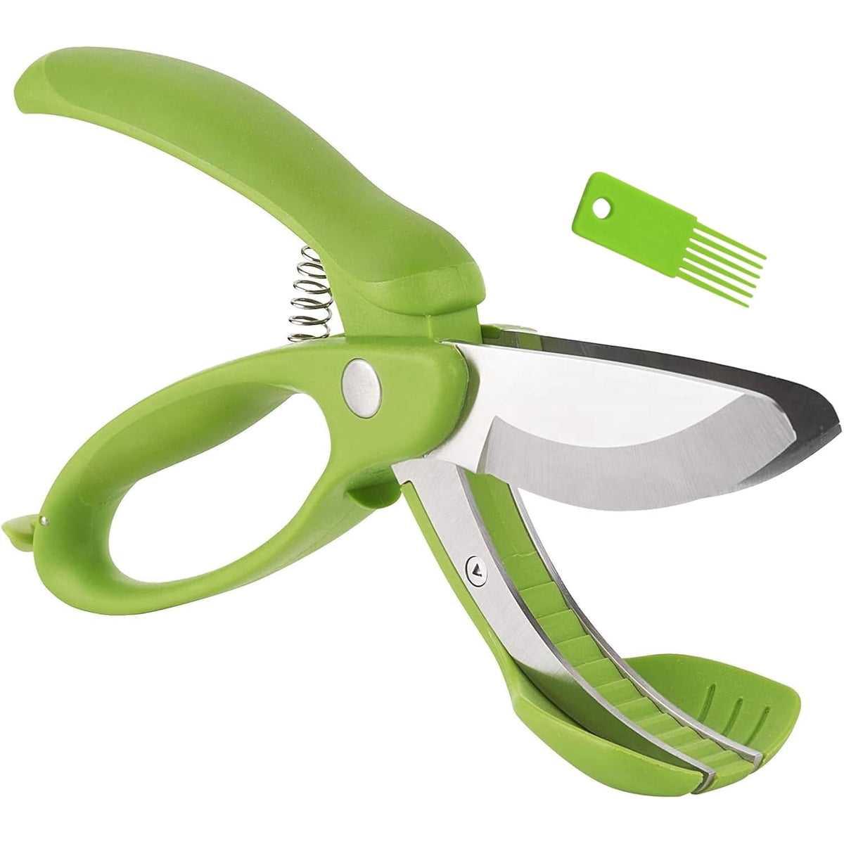 Double Blade Salad Scissors with Silicone Tossing Forks