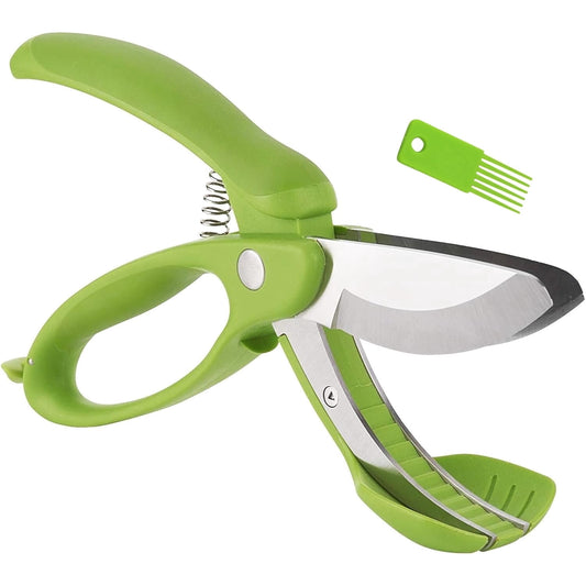 Double Blade Salad Scissors with Silicone Tossing Forks