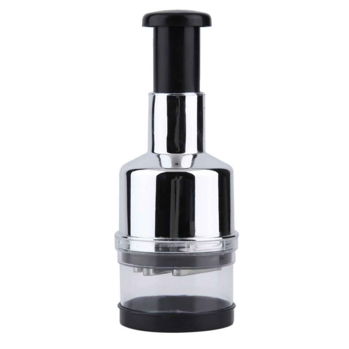 Hand Press Garlic and Ginger Chopper, Stainless Steel with Base